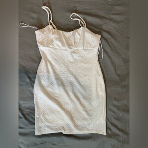 Love Tree Cream Eyelet Dress with Drawstring